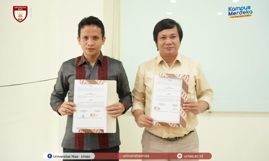 Rektor Universitas Nias Perkuat Kerjasama dengan Rektor Universitas Quality Medan  Melalui MoU dan MoA