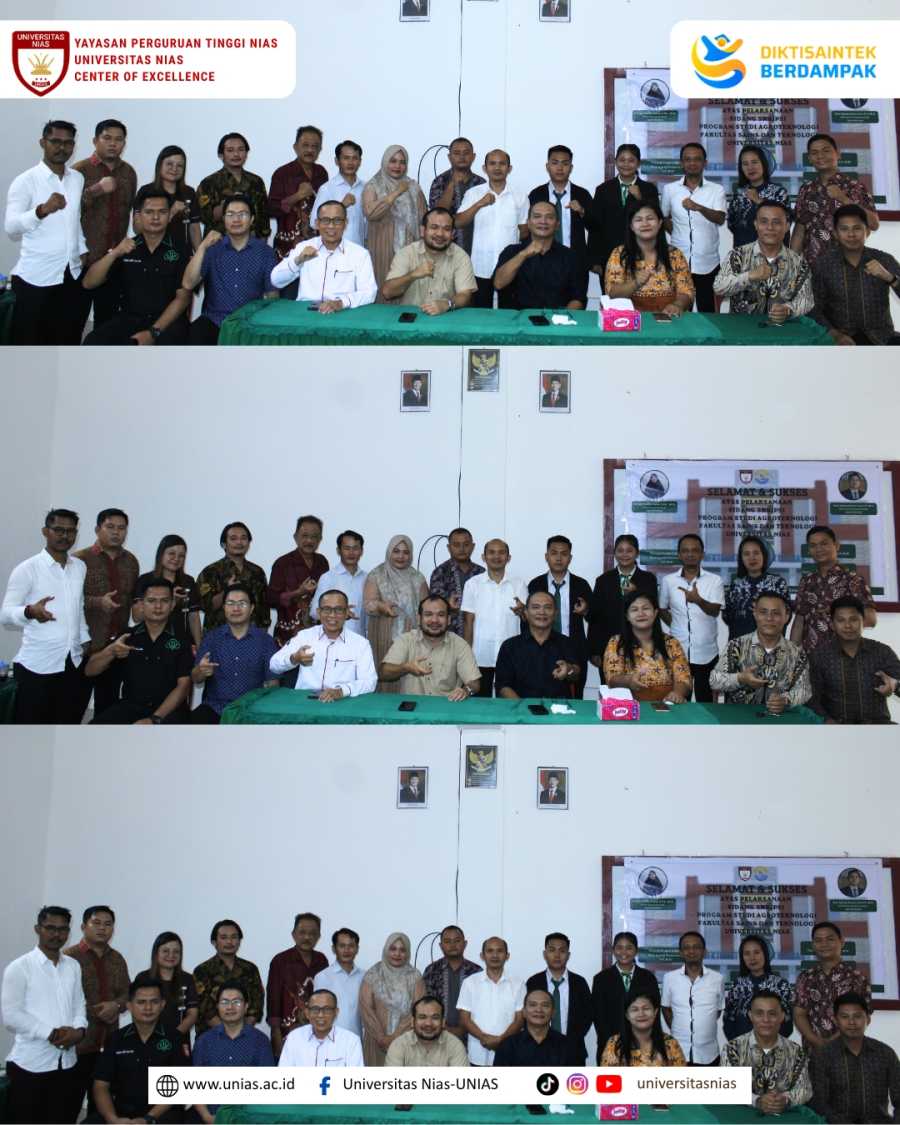 Fakultas Sains dan Teknologi Universitas Nias Sukses Gelar Sidang Skripsi Perdana Program Studi Agroteknologi 