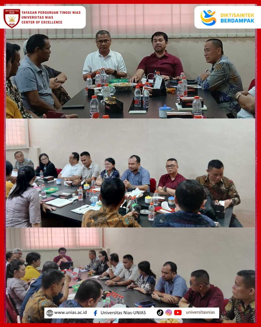Laksanakan Tugas Perdana Sebagai Rektor Universitas Nias Dr. Yaredi Waruwu, S.S., M.S  Didampingi Pembina dan Pengurus Yayasan Perguruan Tinggi Nias Adakan Pertemuan dengan Pejabat  Struktural