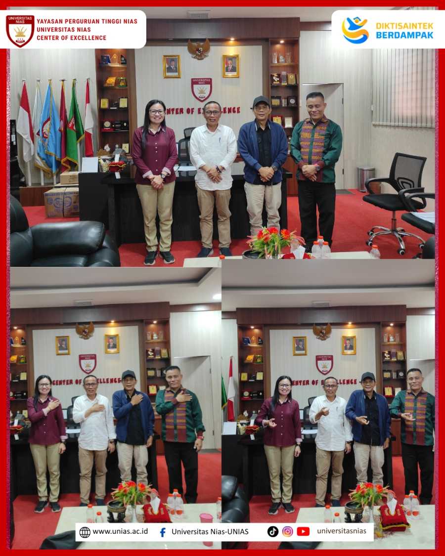 Rektor Universitas Nias Terima Kunjungan Ketua KPU Kabupaten Nias, Buka Peluang Kolaborasi Bedah Buku dan Penguatan Literasi Akademik