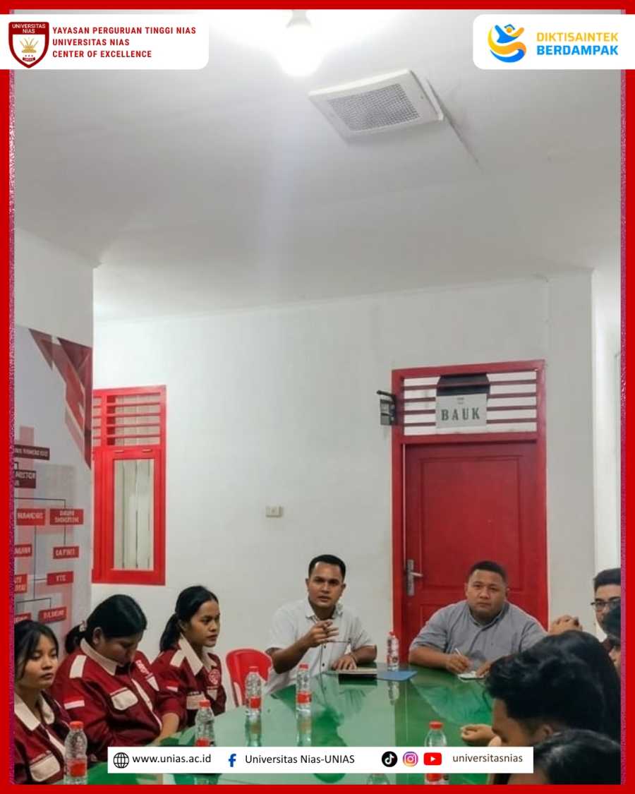 Wakil Rektor Bidang Kemahasiswaan, Alumni, Inovasi, Kerja Sama, dan Humas Universitas Nias Pimpin Rapat Perdana untuk Memperkuat Peran ORMAWA