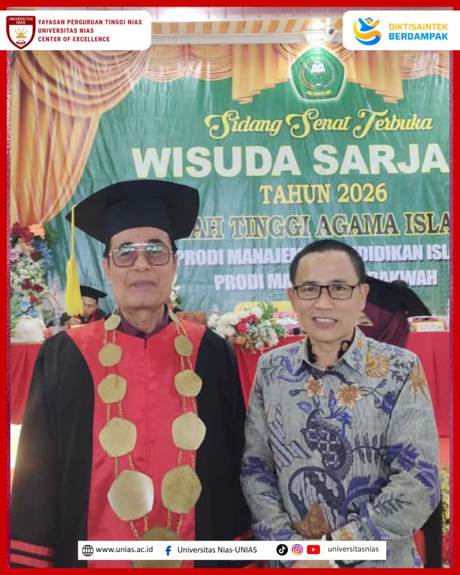 Hadiri Wisuda STAI Nias, Rektor Unias Tegaskan Pentingnya Sinergi Perguruan Tinggi