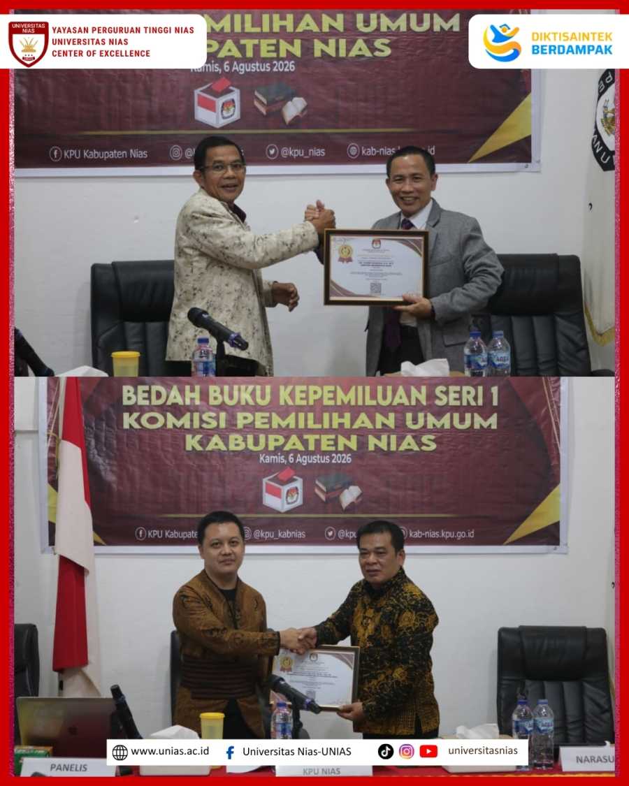 Bedah Buku Kelana PILKADA Nias 2020 Saat Pandemi Covid-19 di KPU Kabupaten Nias  Dr. Yaredi Waruwu, S.S., M.S Apresiasi Ketahanan Demokrasi di Tengah Krisis 