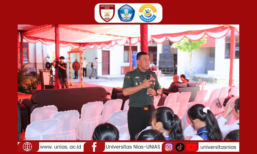 Wakili Dandim 0213/Nias, Danramil 12/Telukdalam Bekali 589 CAMABA UNIAS dengan Wawasan Kebangsaan dan Bela Negara